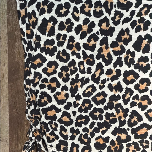 DKNY Black and Brown Leopard Print Muscle Tee - Picture 4 of 16